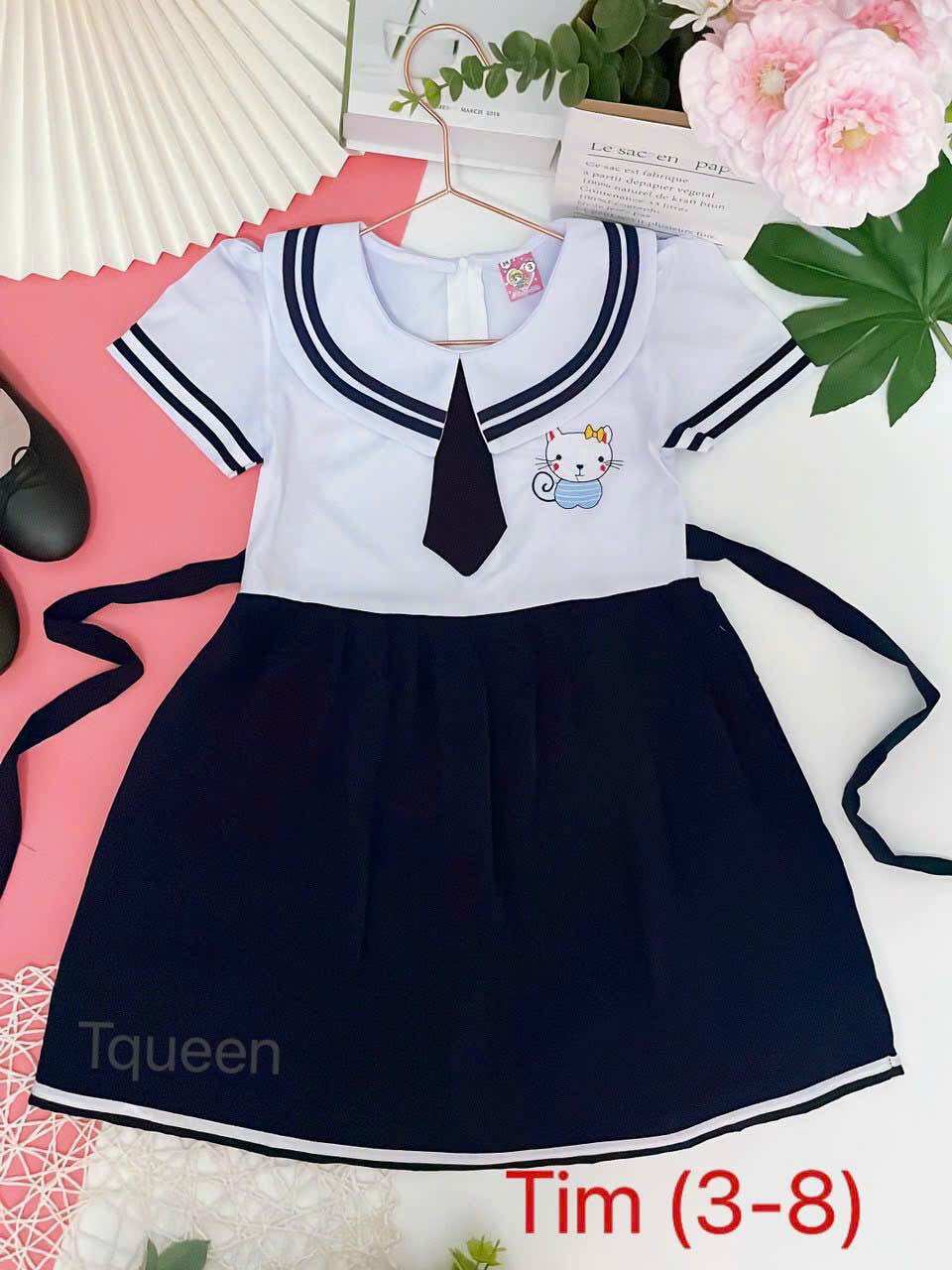 Váy đầm liền học sinh cấp 1 tiểu học đẹp