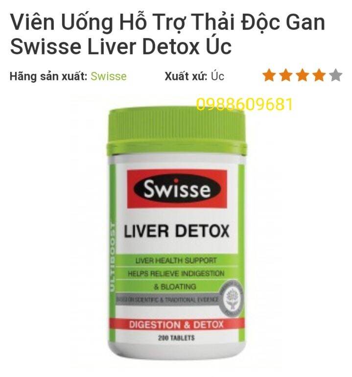 Viên Uống Hỗ Trợ Thải Độc Gan Liver Detox Của Úc