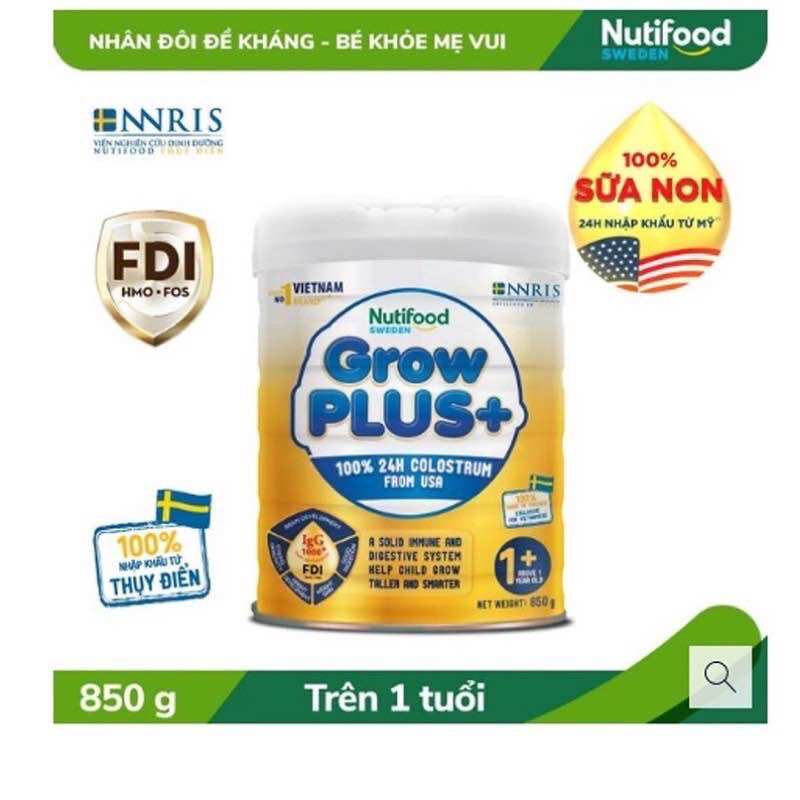 Sữa GrowPLUS+ Sữa non Vàng 800g (trên 1 tuổi)