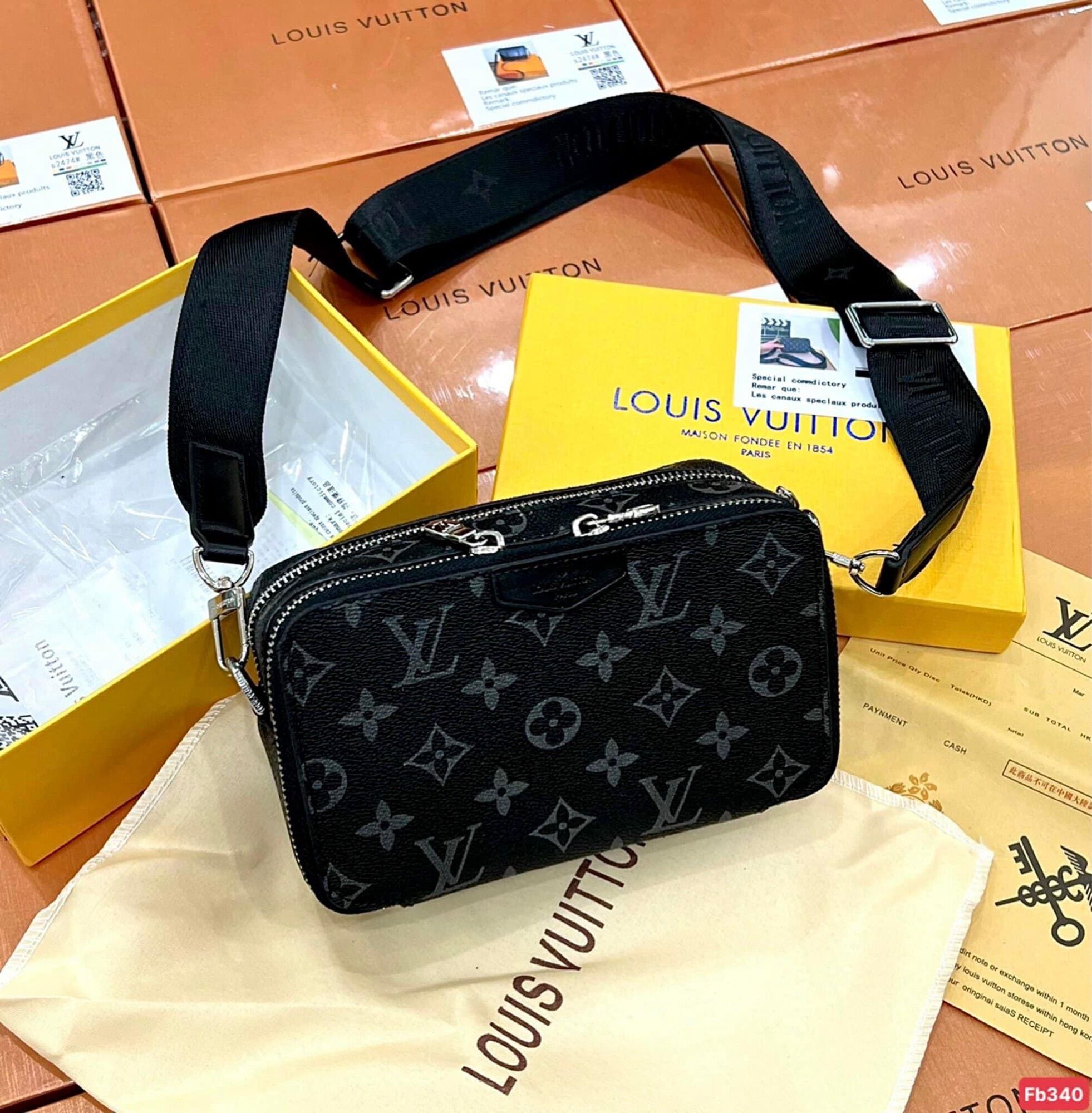 { Free ship max} túi đeo chéo nam hot hit bản full box ( men store 9x)