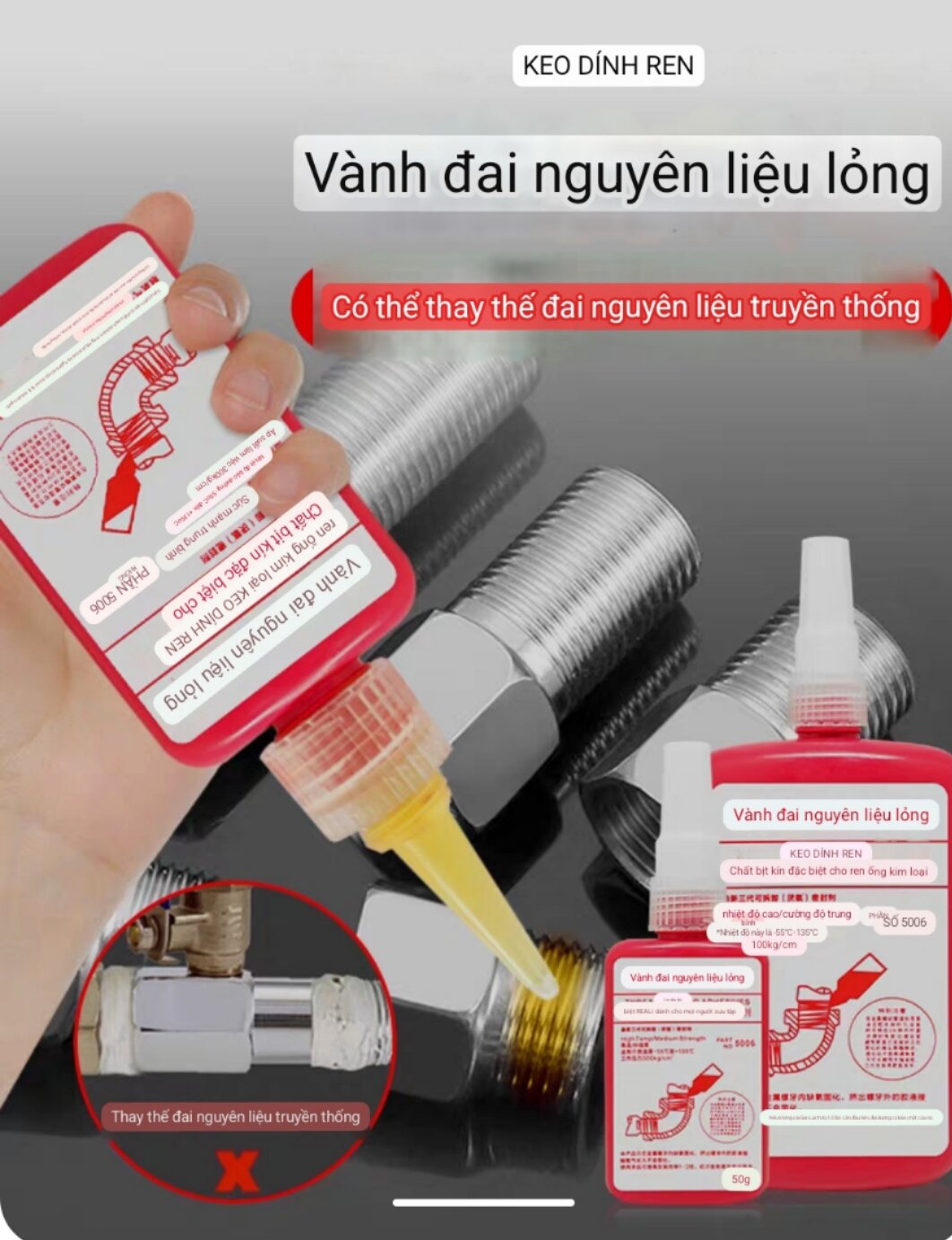 Keo khóa ren ốc vít
