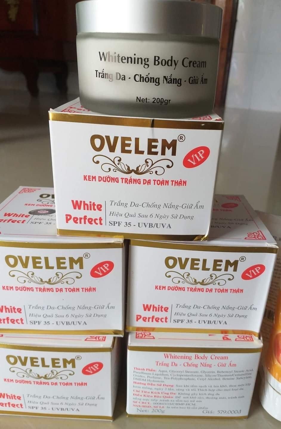 kem body trắng da ovelem vip 200g
