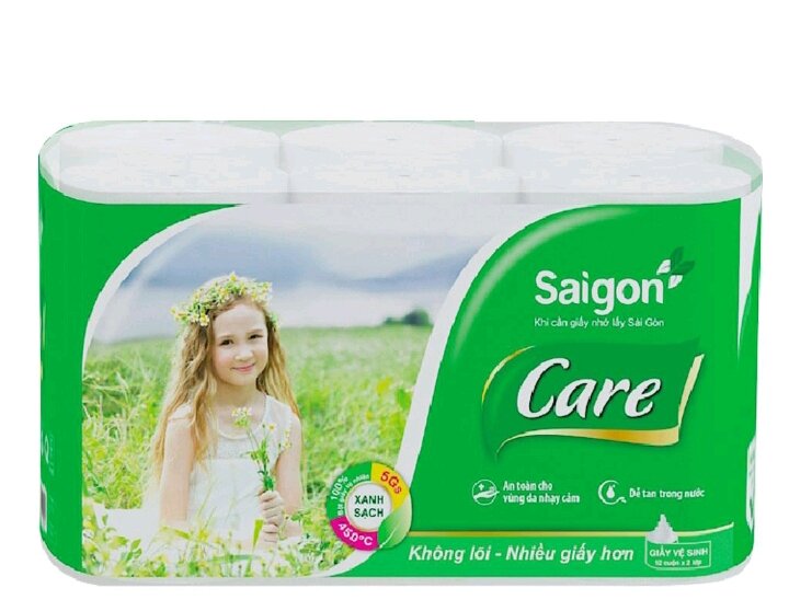 Giấy vệ sinh Sài Gòn Care không lỗi 1 lốc