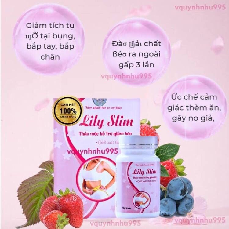 Sale Lỗ - Giảm Cân LiLy Slim Hộp 30v Hàng Công Ty