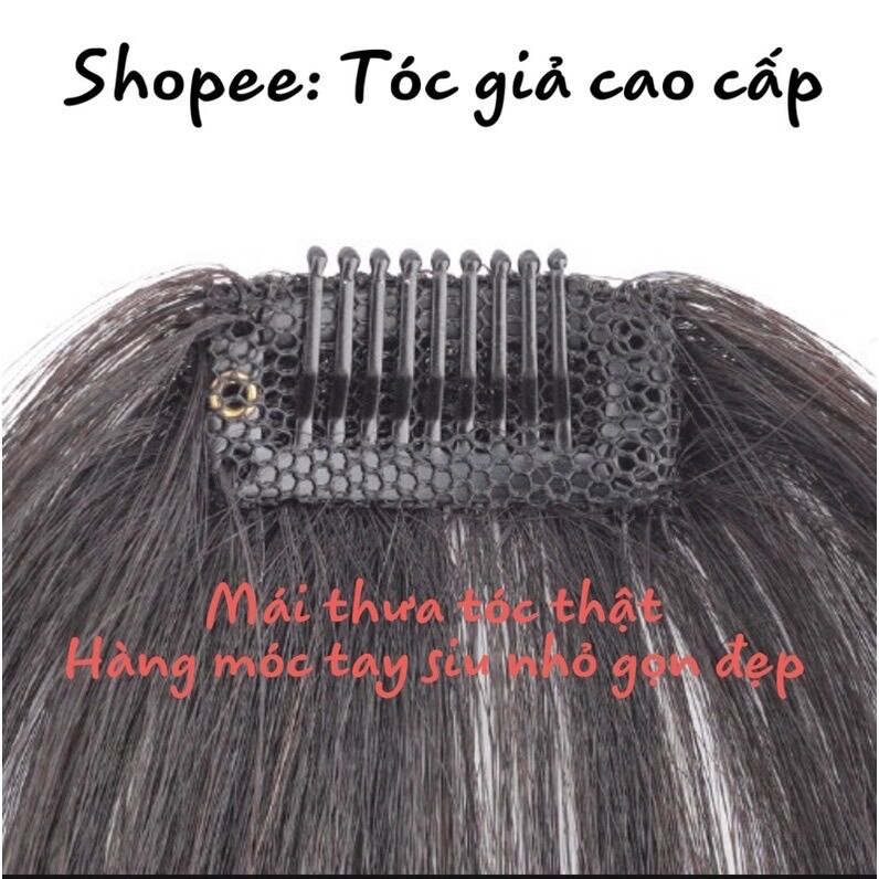 Tóc giả mái thưa tóc thật ❇️dệt tay tự nhiên ❇️