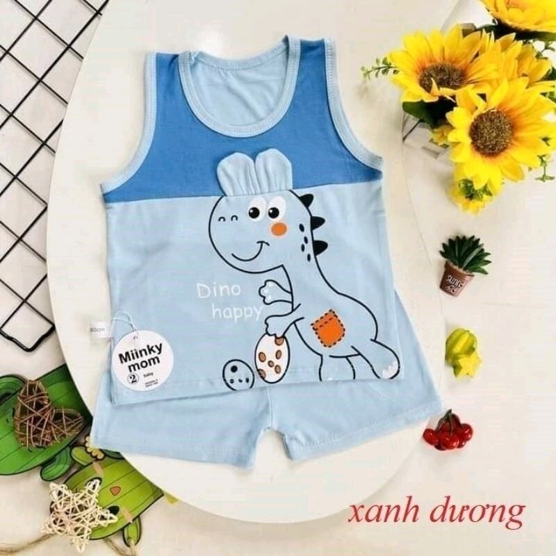 Bộ ba lỗ thun lạnh Minky cho bé (HK002)