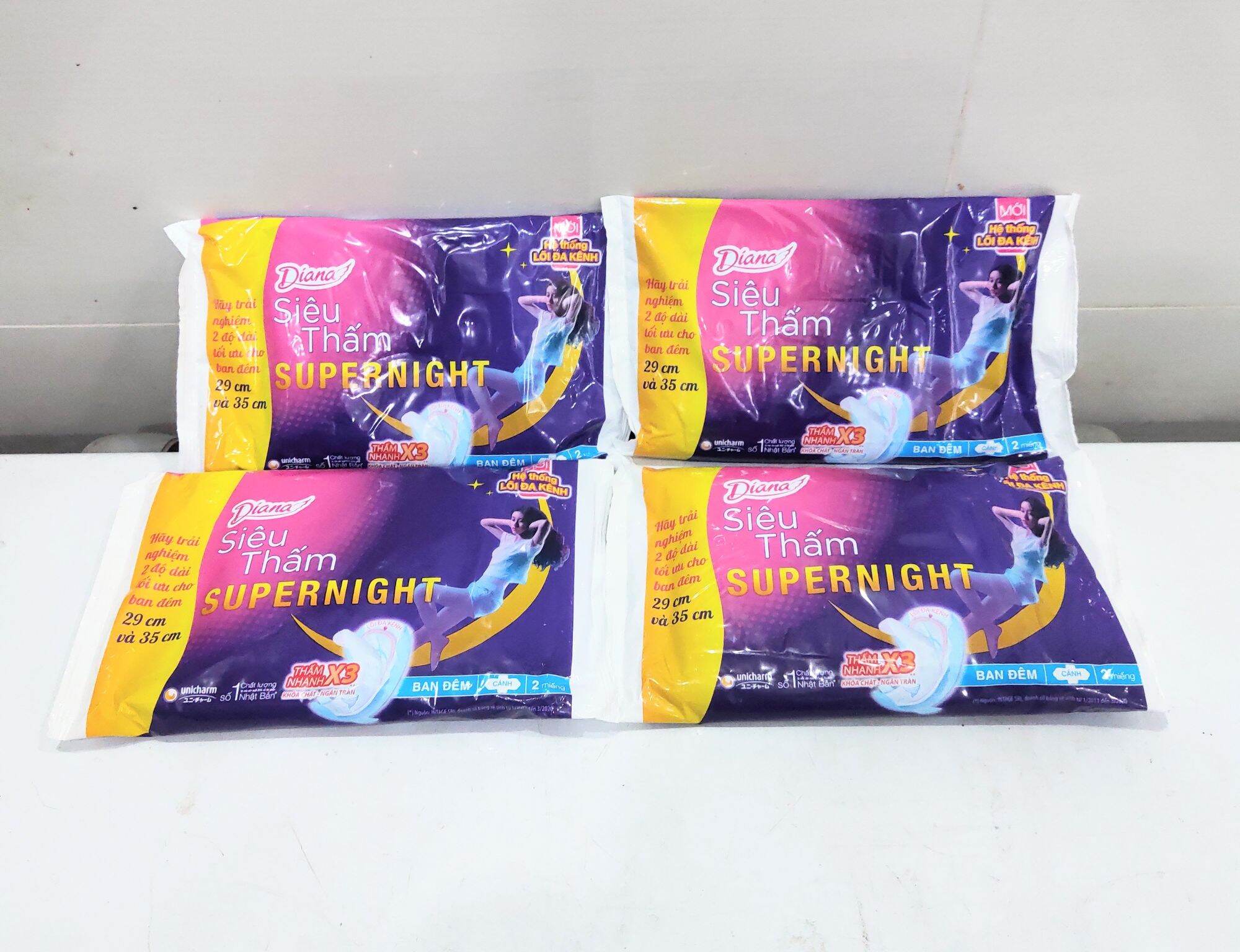 (HCM) Băng vệ sinh Diana super night 4M 29cm