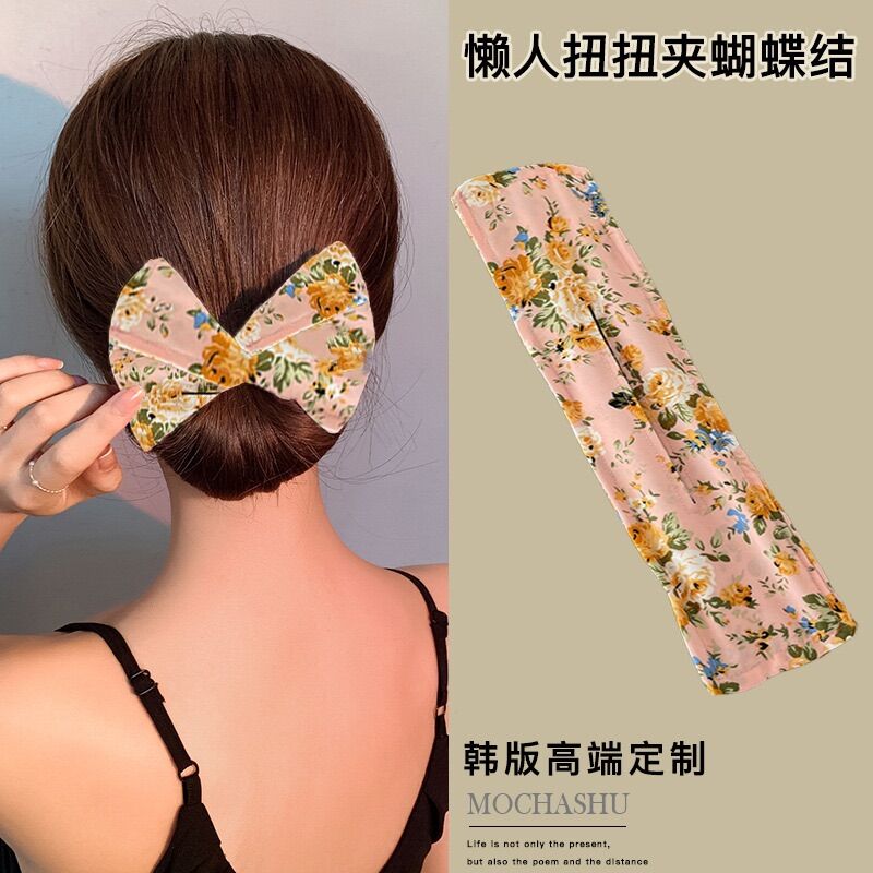 Kẹp nơ buộc tóc, thanh búi tóc mẫu mới (Dụng cụ quấn tóc tạo kiểu búi dáng nơ xinh xắn dành cho nữ)