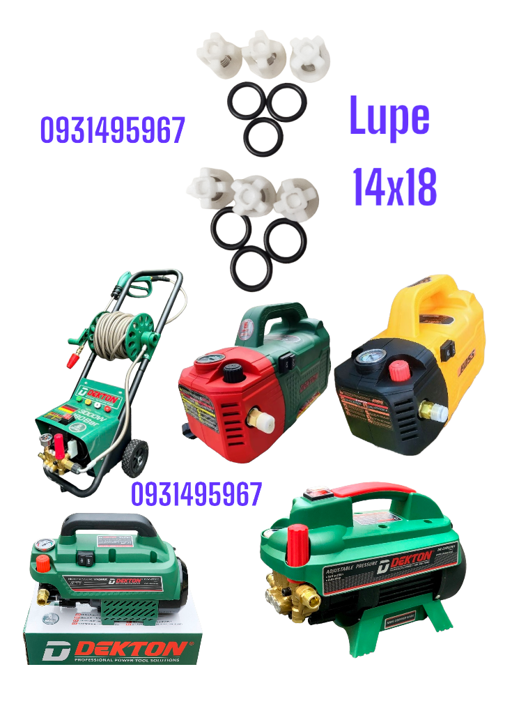 bộ 6 lupe máy rửa xe dekton 3001, 2800, 2950w , boss 3000....