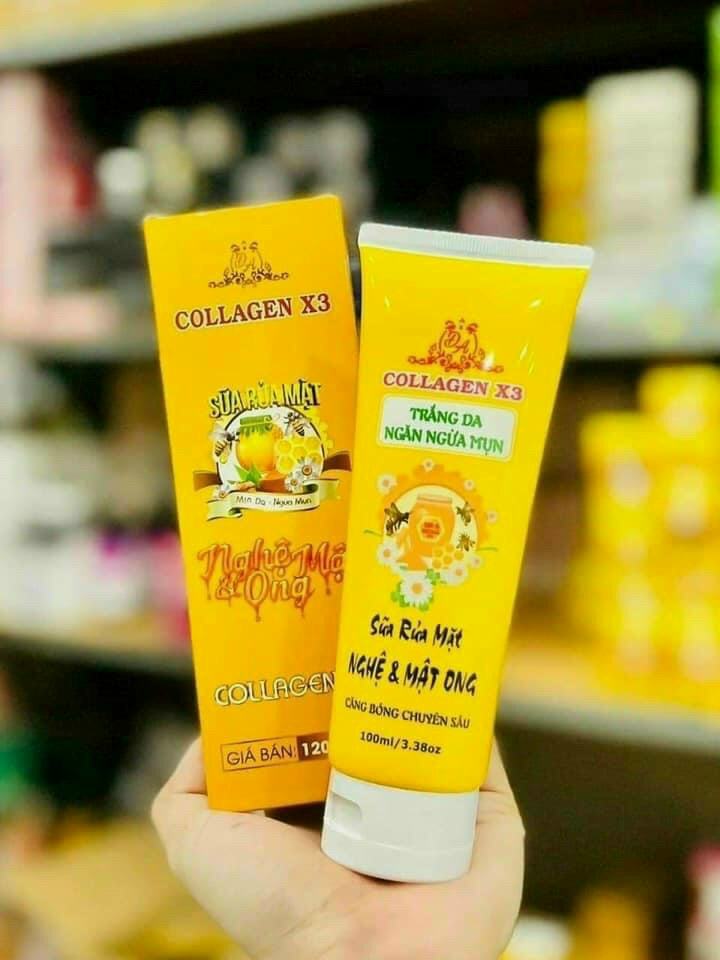 Sữa rửa mặt Collagen X3 Đông Anh. 2 lần/ngày, SÁNG, TỐI để có làn da mịn màng như ý ạ. Phù hợp mọi loại da. Kháng khuẩn, ngừa mụn,sạch sâu
. Giúp da trắng sáng. Kiềm nhờn
. Giảm mụn. Chậm quá trình lão hoá của da