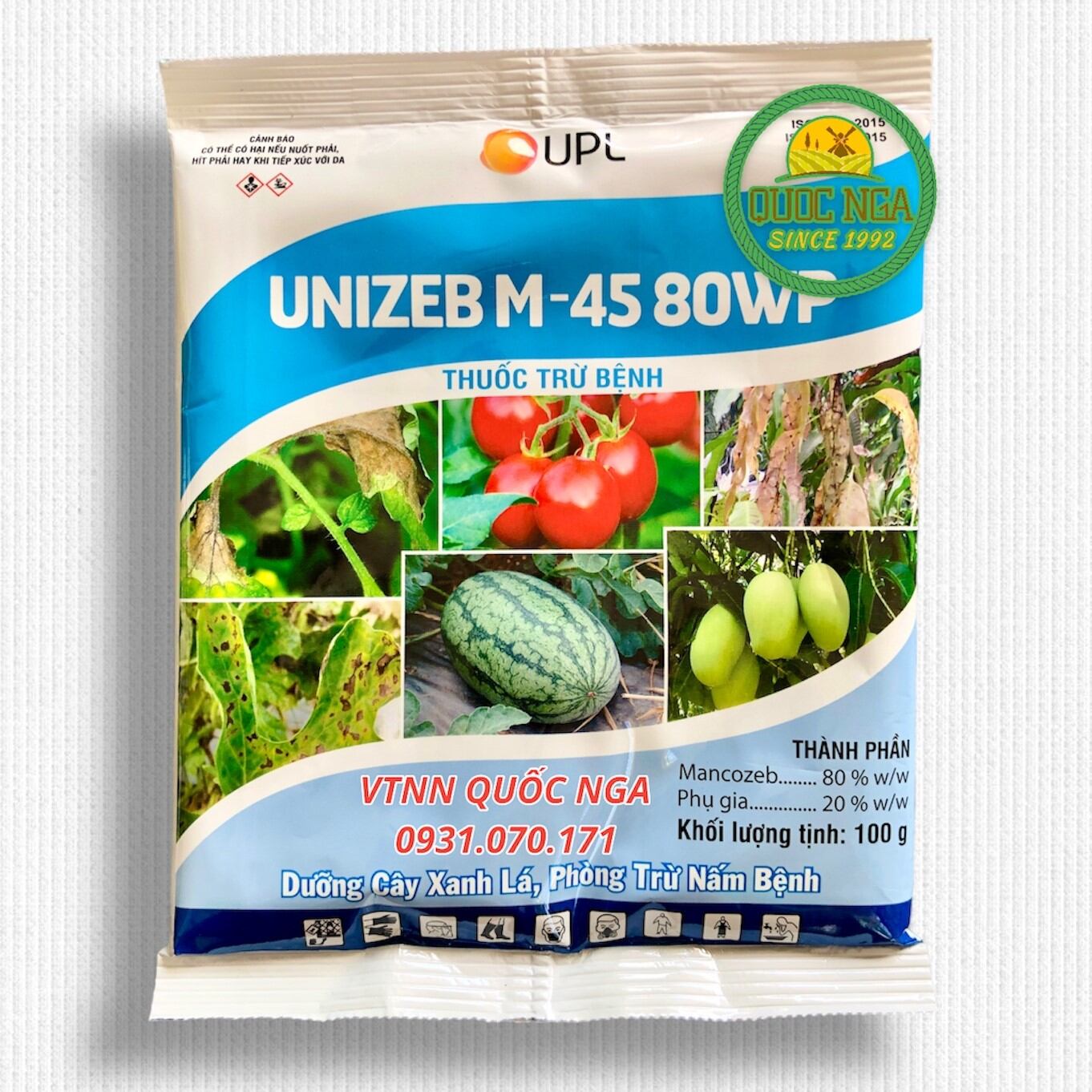 MANCOZEB 80WP BỘT XANH - TRỪ BỆNH THÁN THƯ, ĐỐM LÁ, PHẤN TRẮNG