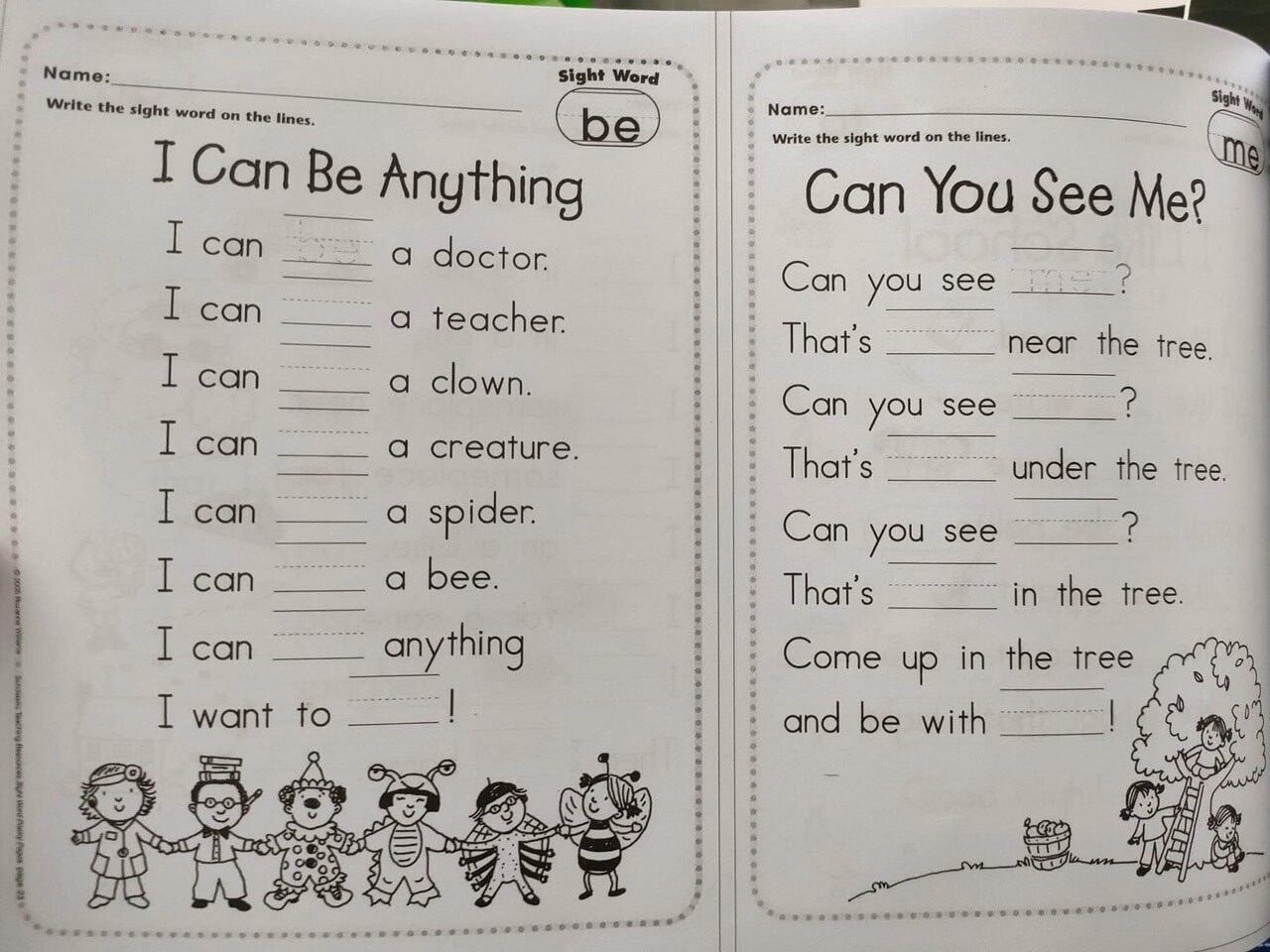 Sight words in gộp 4 trong 1