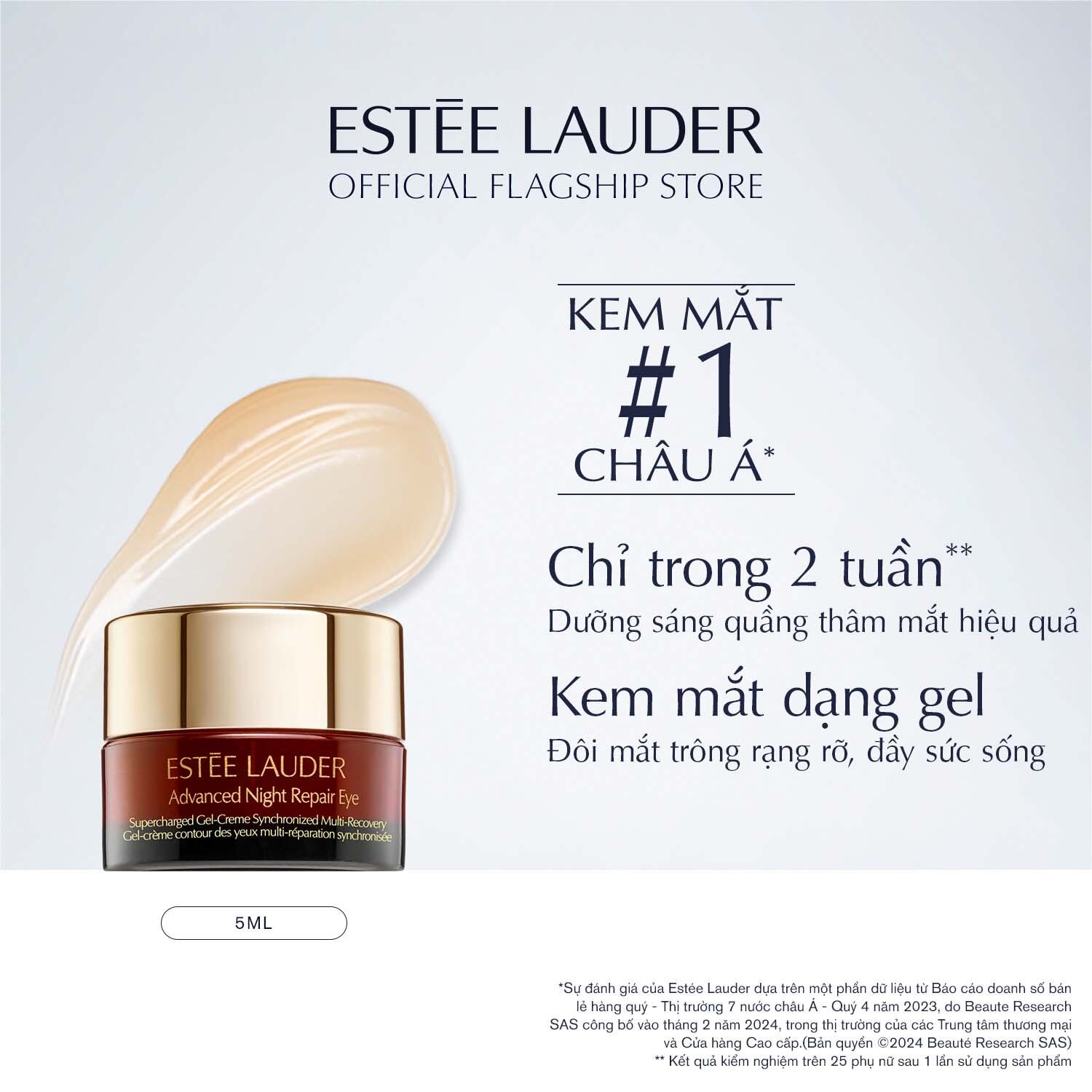   PHIÊN BẢN TRẢI NGHIỆM  Kem mắt dạng gel Estee Lauder Advanced Night Repair Eye Supercharged Gel-Crème Synchronized Multi-Recovery Eye Cream 5ml 