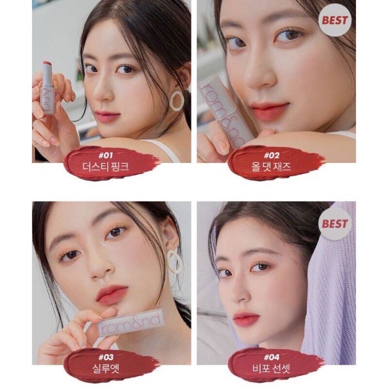 [Shell Beach Nude Collection] Son thỏi Romand New Zero Matte Lipstick 3g