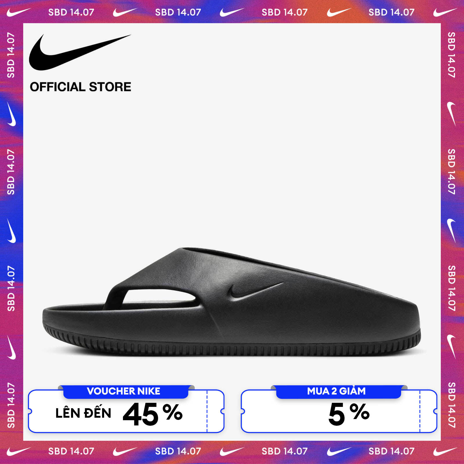 [CHỈ 14.07 | VOUCHER ĐẾN 45% + MUA 2 GIẢM 5%] Dép Xỏ Ngón Nike Men's Calm Flip Flops - Black