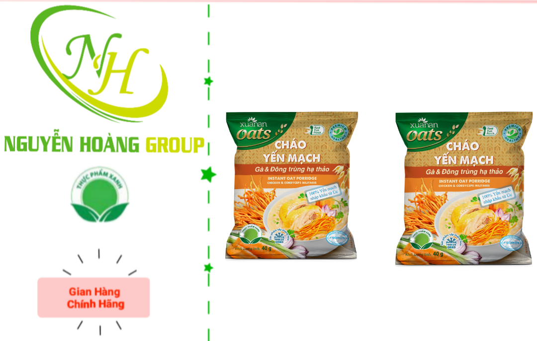 [HCM]COMBO 6 Gói -  Cháo Yến Mạch Rau Nấm Xuân An 40g