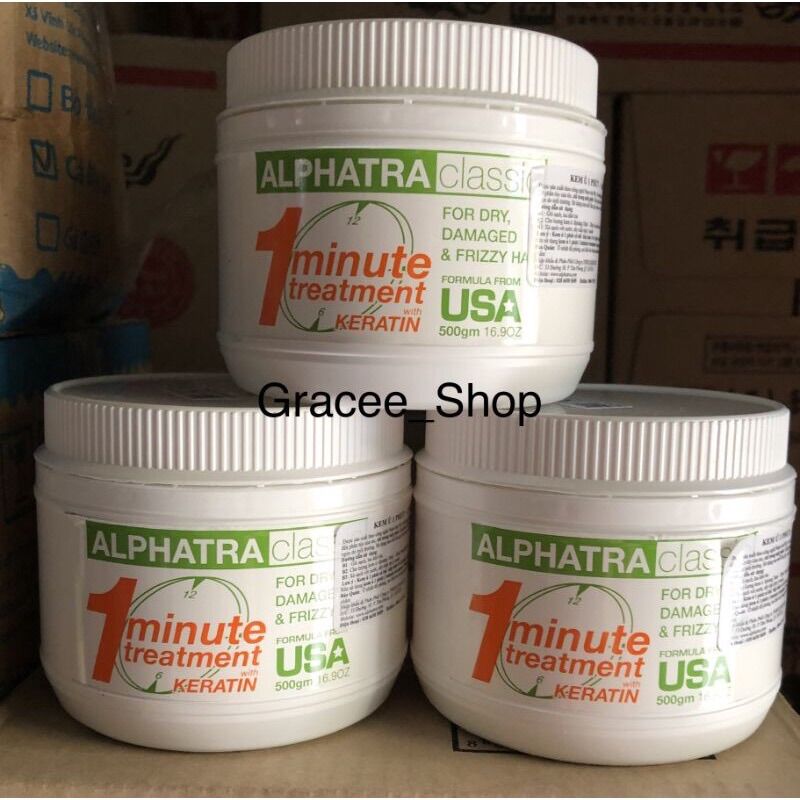 Kem ủ tóc 1 phút alphatra clacssic 500g