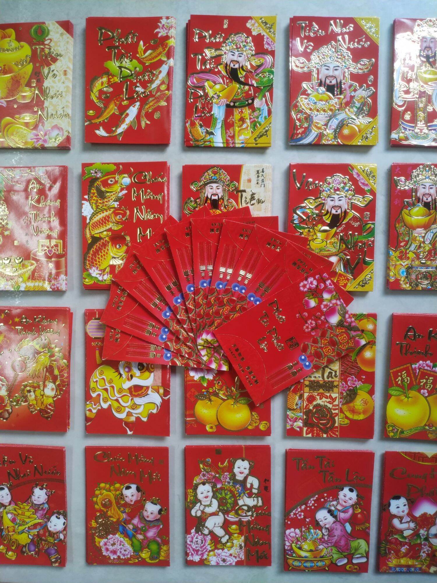 [HCM]COMBO 2000 BAO LÌ XÌ NHỎ NHŨ VÀNG KT 6.5X9.5CM