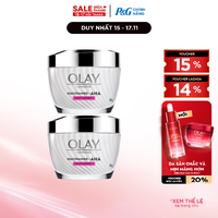 Combo 2 Kem Dưỡng Ban Ngày OLAY LUMINOUS NIACINAMIDE AHA Dưỡng Ẩm Sáng Da, Mờ Thâm Mụn Hũ 50G