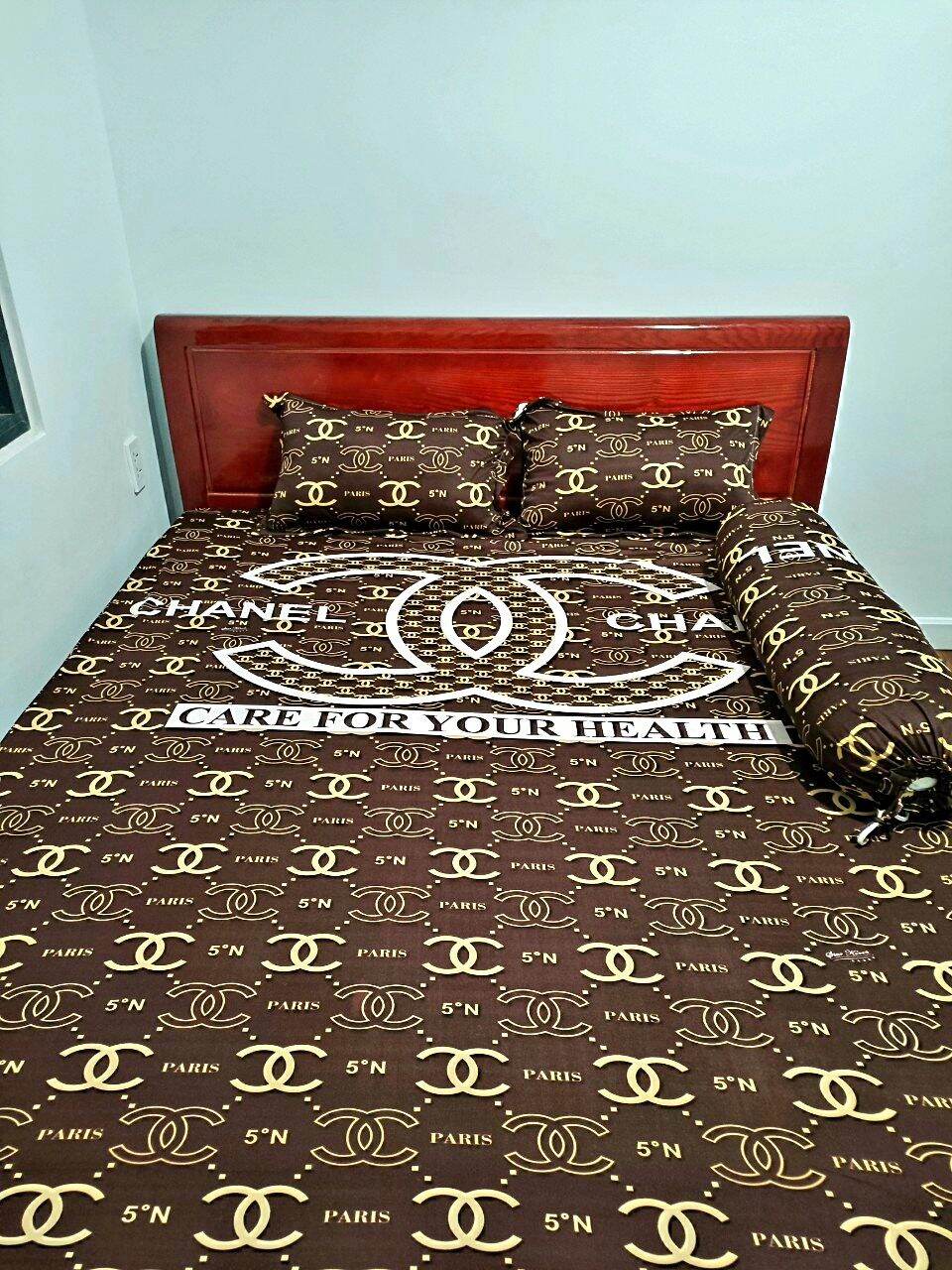 Bộ ga gối 4 món thun hàn quốc size 1m6×2m