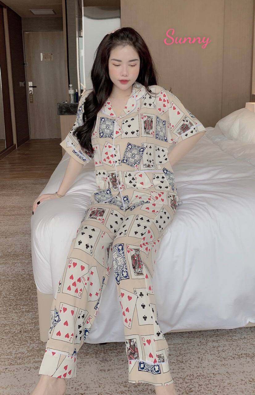 Pijama Lá bài cộc dài