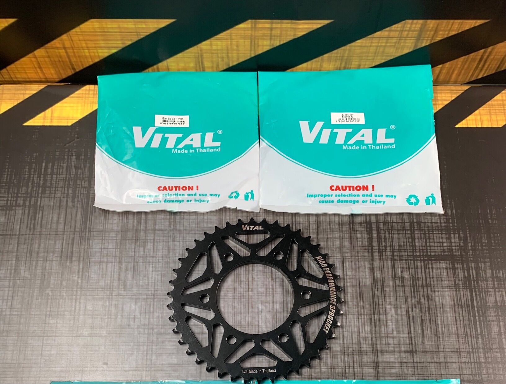 Dĩa sau vital exciter 150 size 42t dĩa lazer cao cấp - hàng nhập thailand