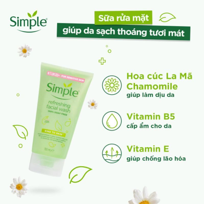 Sữa rửa mặt Simple