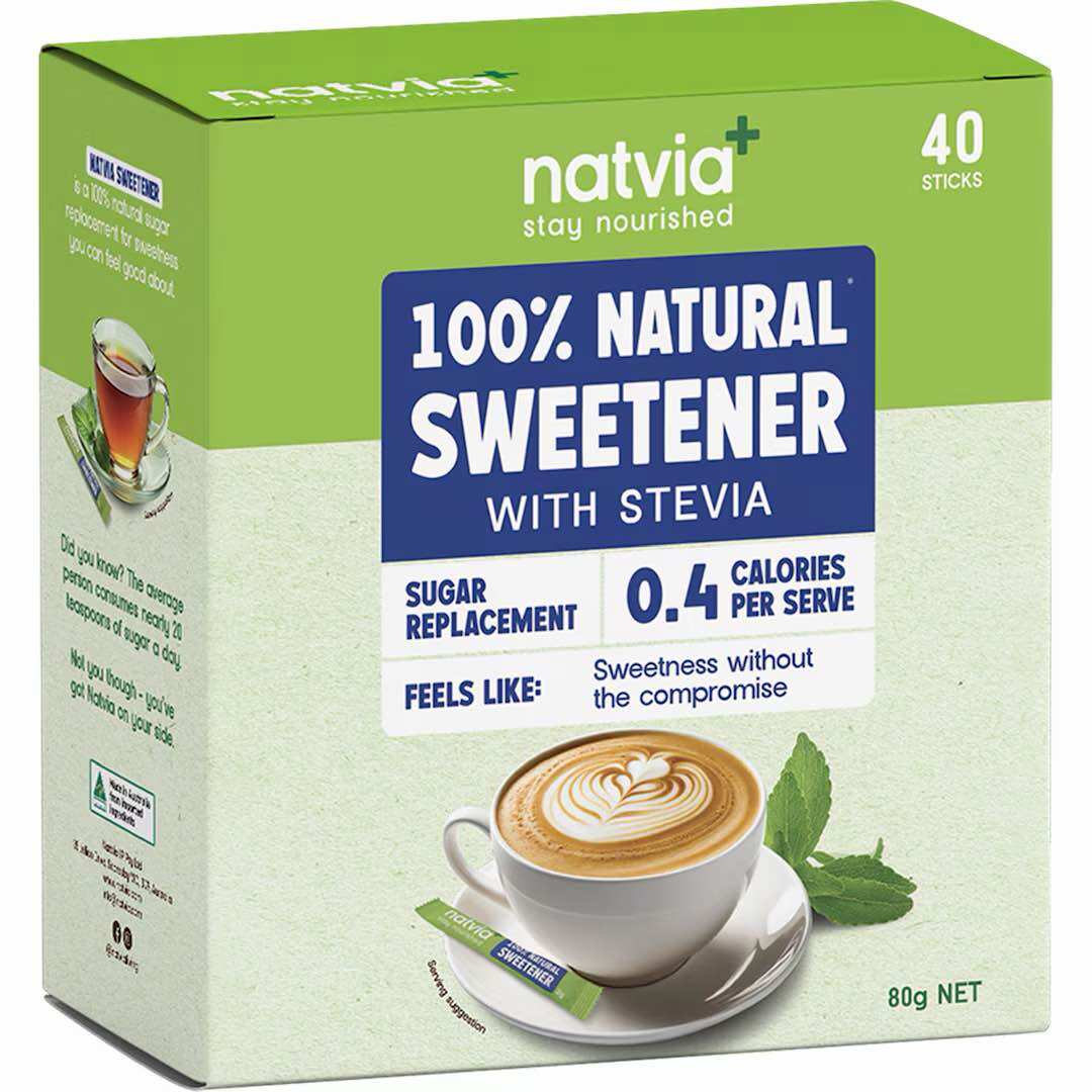 Đường ăn kiêng cỏ ngọt Natvia Sweetener Sticks 40 gói