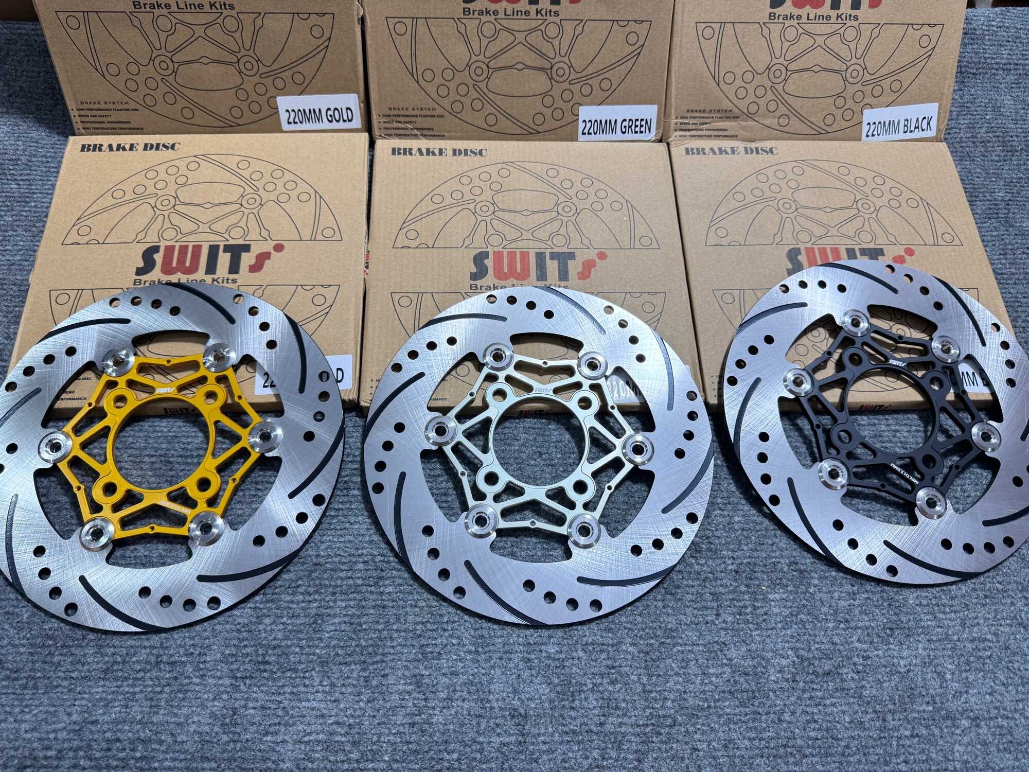 Đĩa Thắng SWIT Size 220MM ( KIỂU 1 ) Lòng Nhôm Phe INox Dành Cho Sirus / Wave / Ex2010 / Ex135 Và Các Xe Thông Dụng
