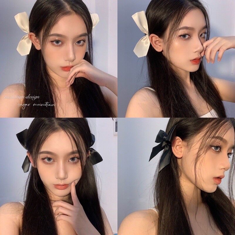 Kẹp tóc nơ Jisoo blackpink set 2 kẹp tóc nơ phong cách Hàn Quốc