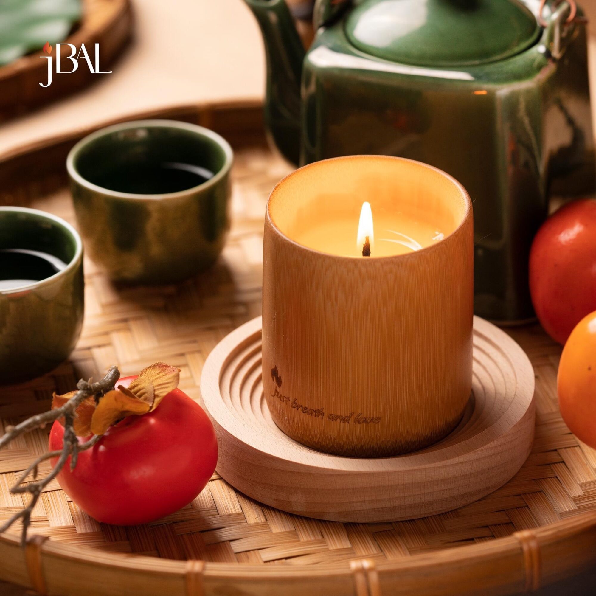 Nến Thơm jBAL Hũ Tre 125g