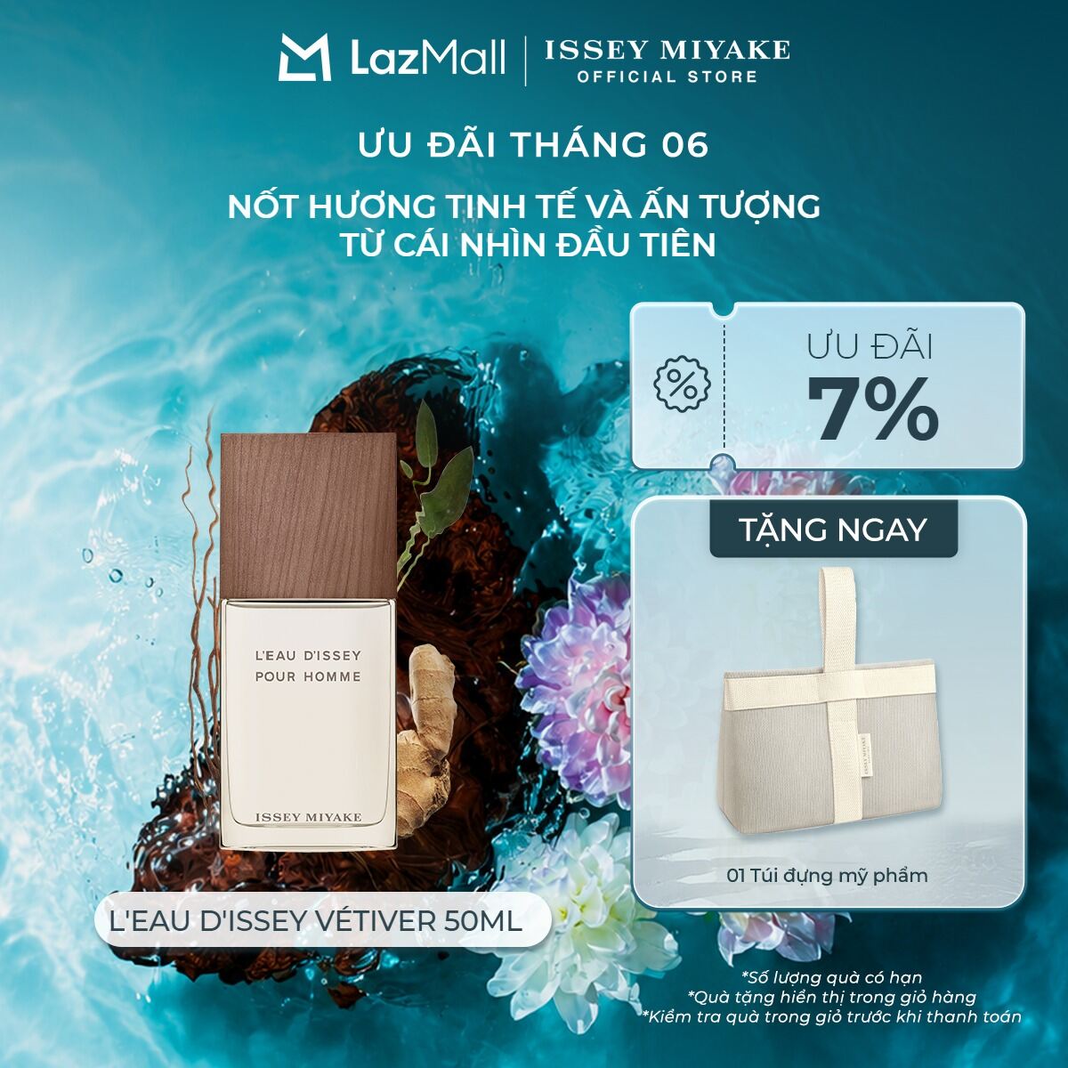 Nước Hoa nam Issey Miyake L’Eau d’Issey pour Homme Vétiver Eau de Toilette Intense 50ml