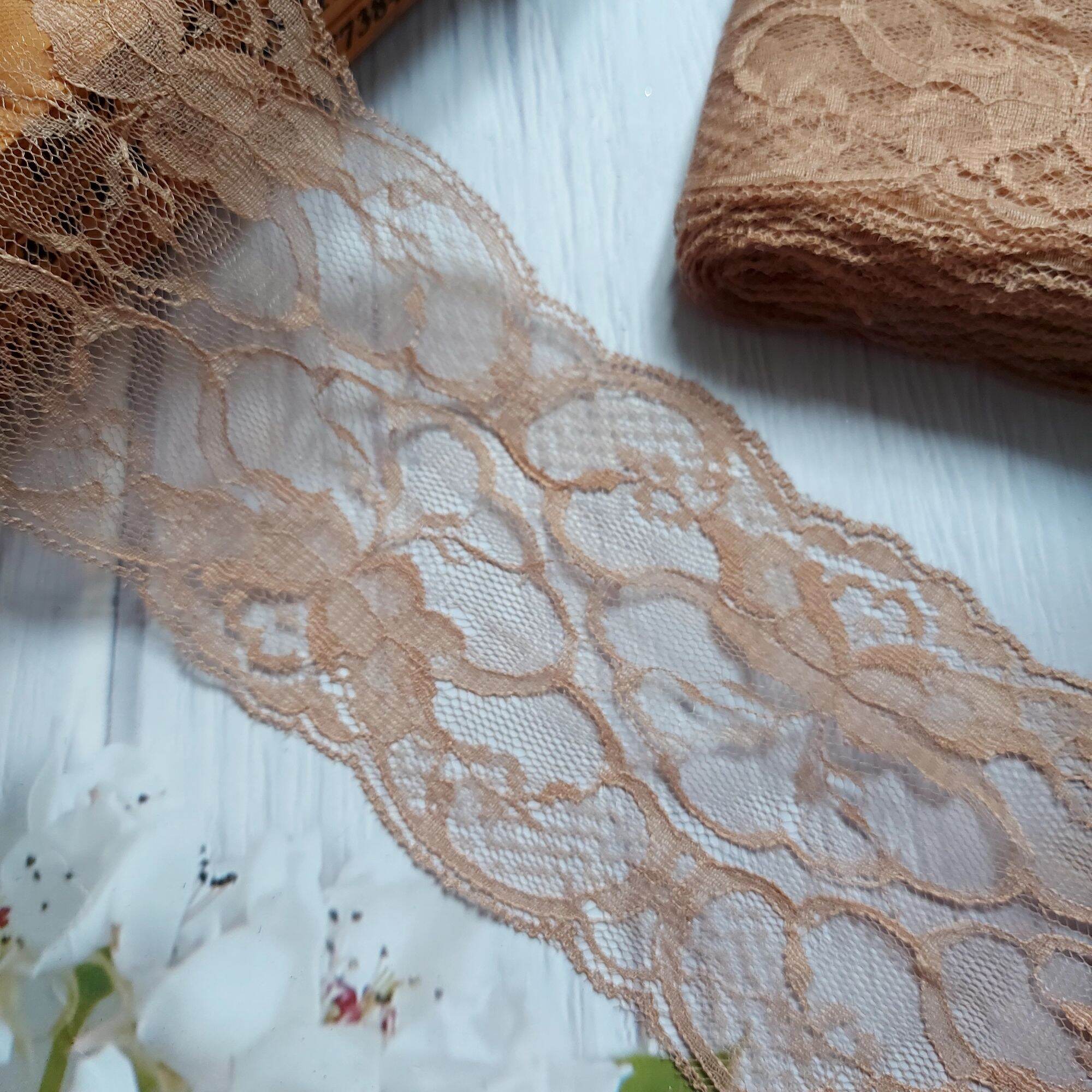 (5 MÉT) REN LƯỚI POLY MỀM ,PHỤ KIỆN MAY VÁ ,BẢN RỘNG 8 CM.