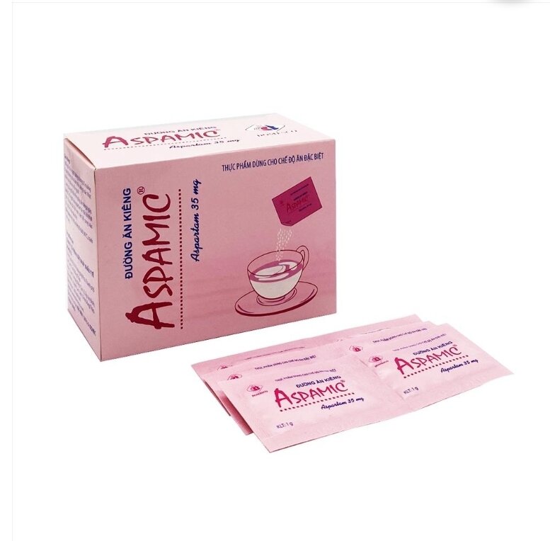 Đường ăn kiêng Aspamic của Domesco hộp 100 gói