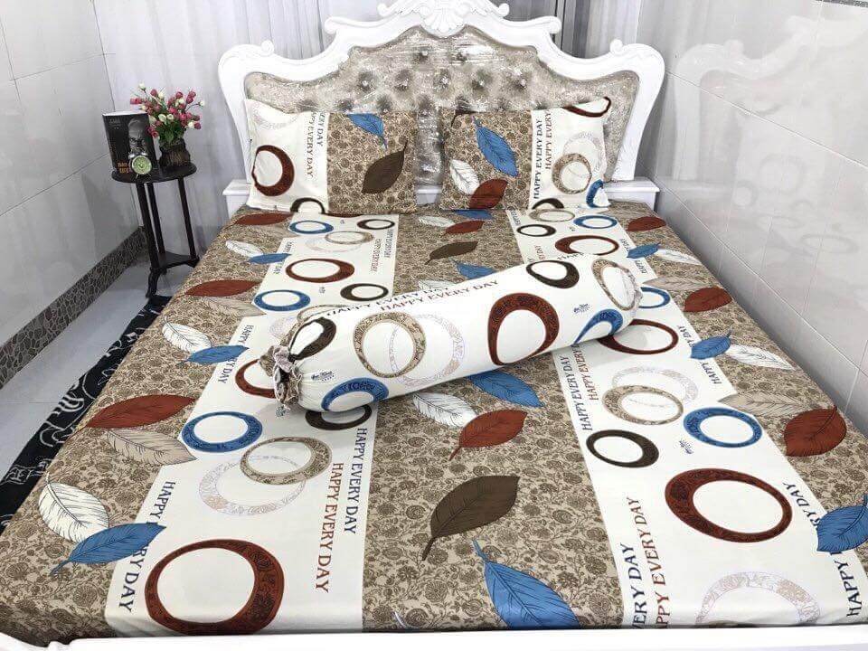 Bộ drap thun bộ in 3d bộ 4 món
