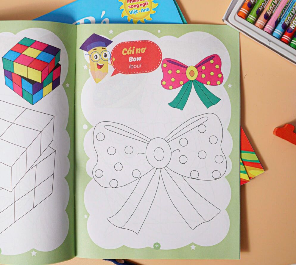Combo túi 8 cuốn bé tô màu 3-4tuổi