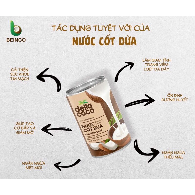NƯỚC CỐT DỪA DETAL COCO 400ML BẾN TRE