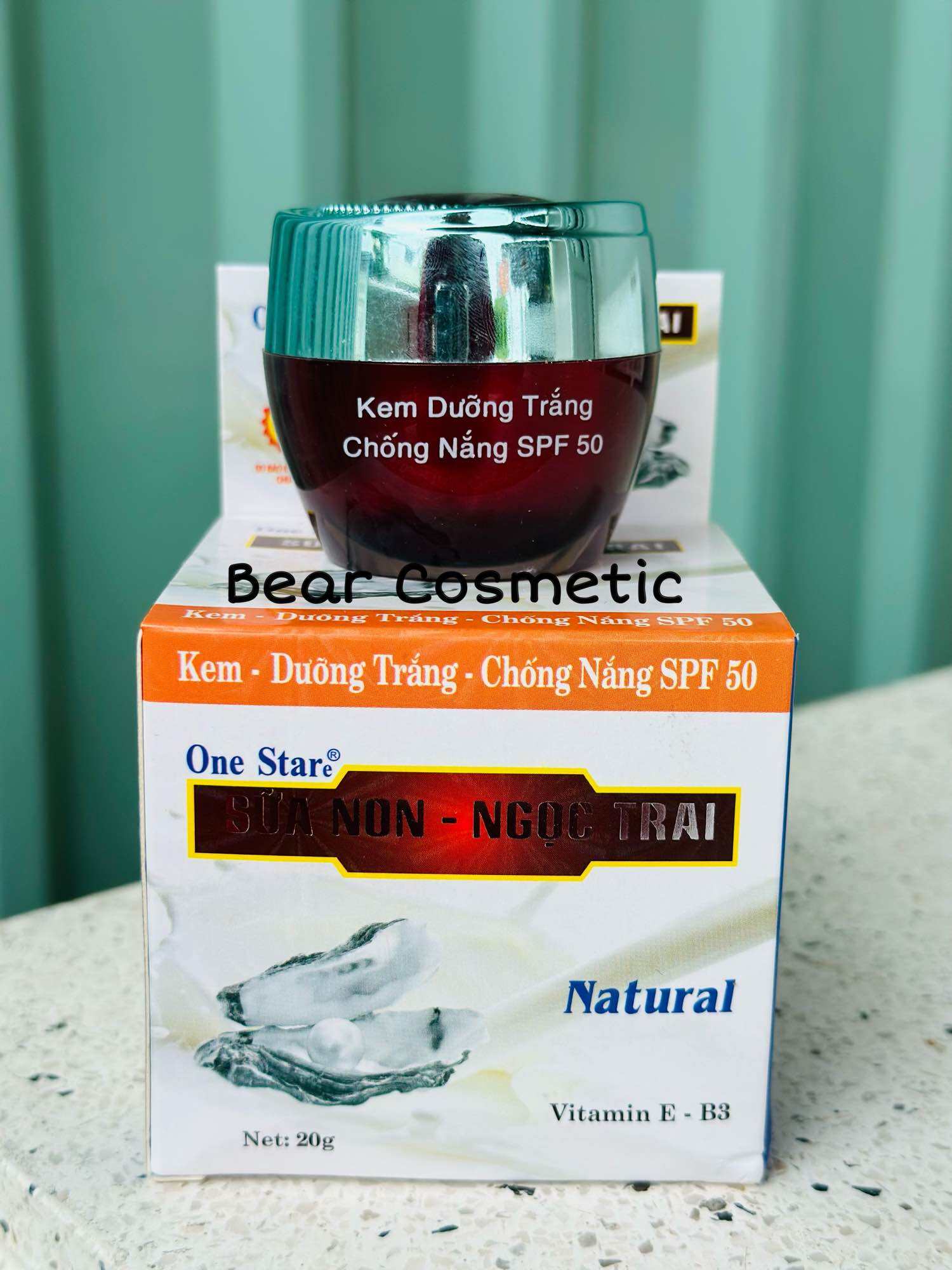 KEM SỮA NON NGỌC TRAI ONE STAR DƯỠNG TRẮNGCHỐNG NẮNG SPF Kem Chống