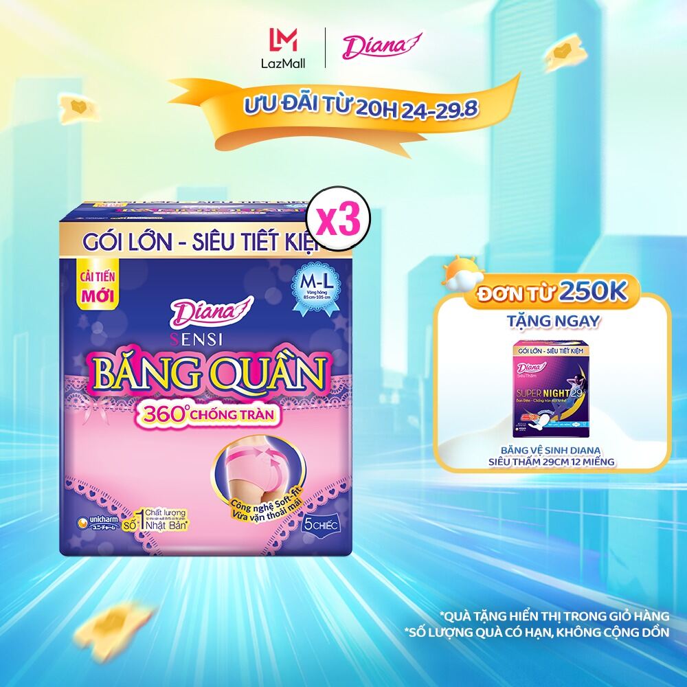 Combo 3 Diana Sensi Băng quần size M-L