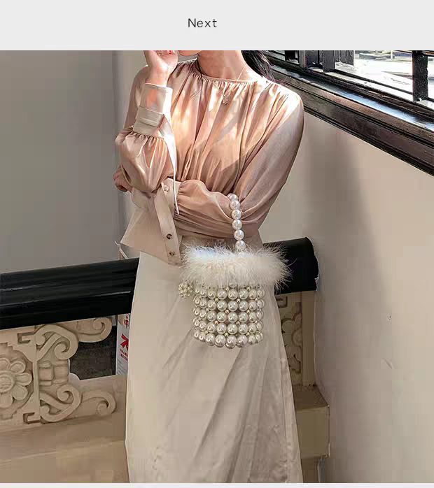 Túi xách handmade hạt cườm dạng trụ siêu xinh