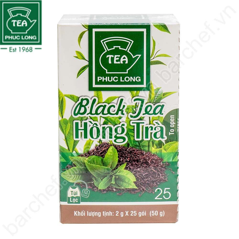 Hồng Trà Túi Lọc Phúc Long Cao Cấp Thơm Ngon  (25gói x 2gram)