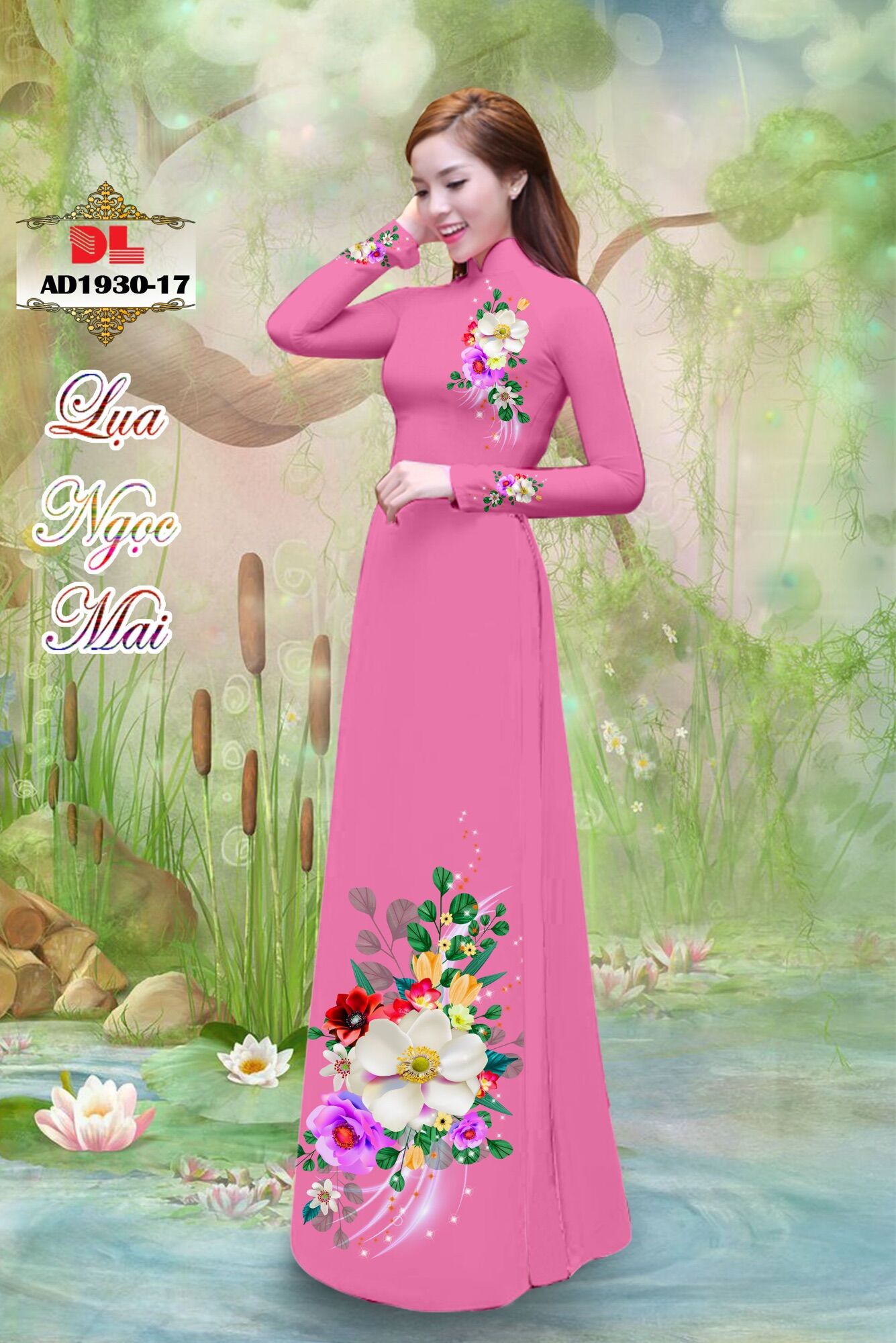 Vải áo dài in hoa