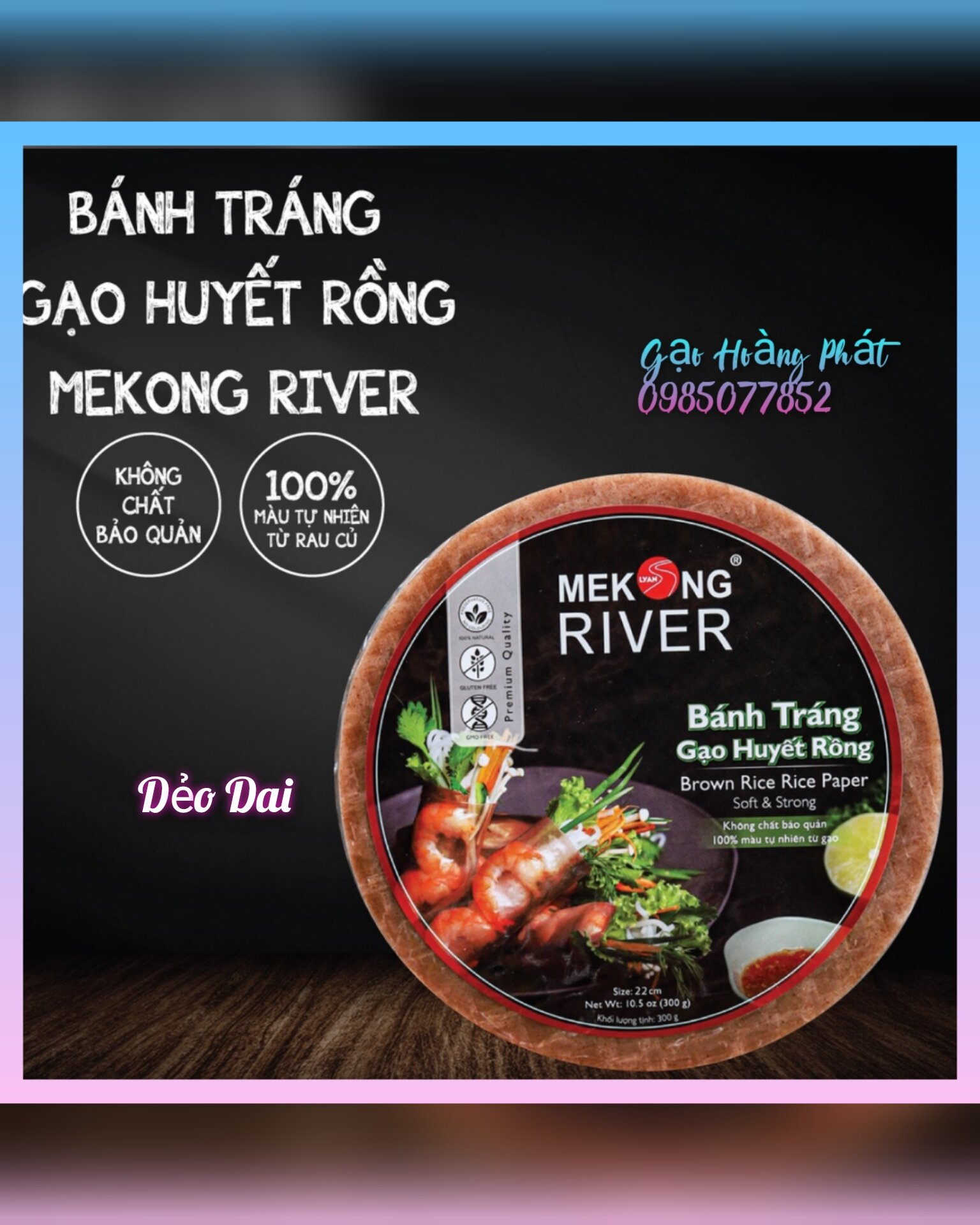 Bánh tráng gạo lứt Mekong Rive