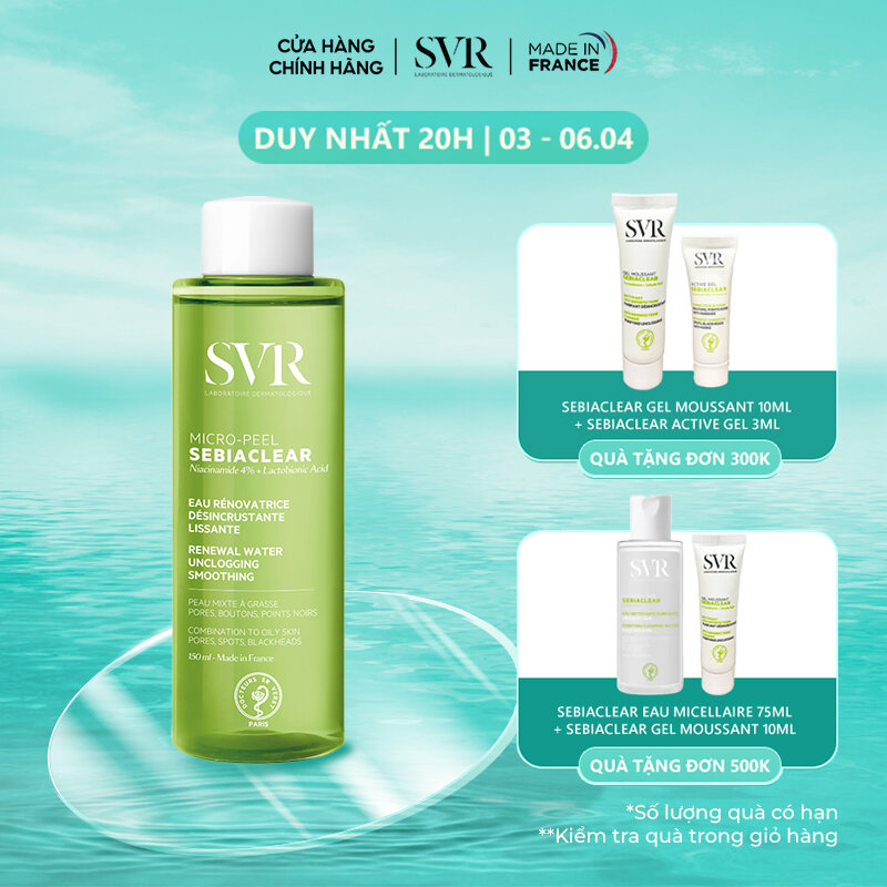 Nước cân bằng da dành cho da dầu, mụn SVR SEBIACLEAR MICRO-PEEL 150ml