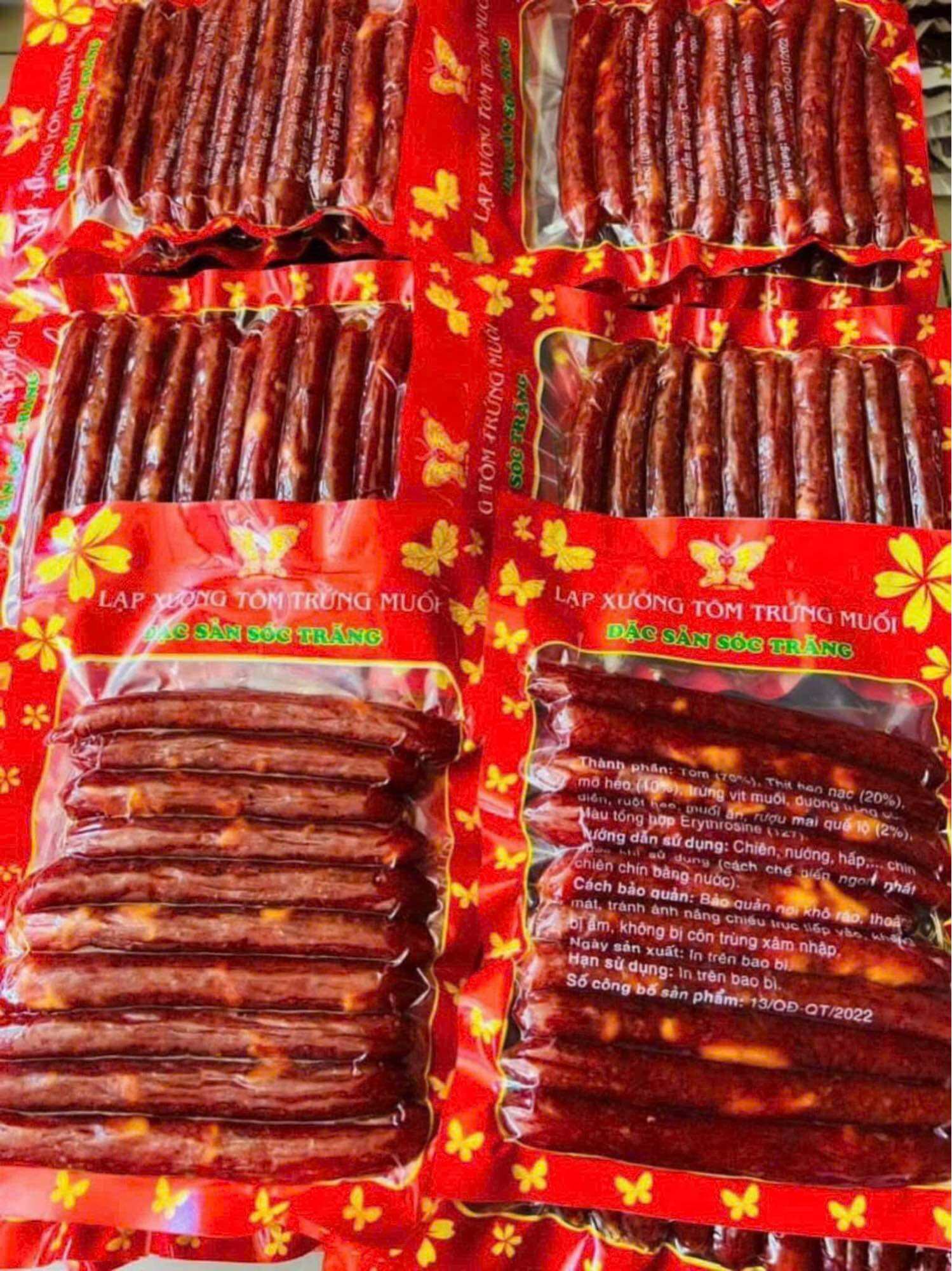 Lạp Xưởng Tôm Trứng Muối Túi Zip ( 500 Gram )🥚