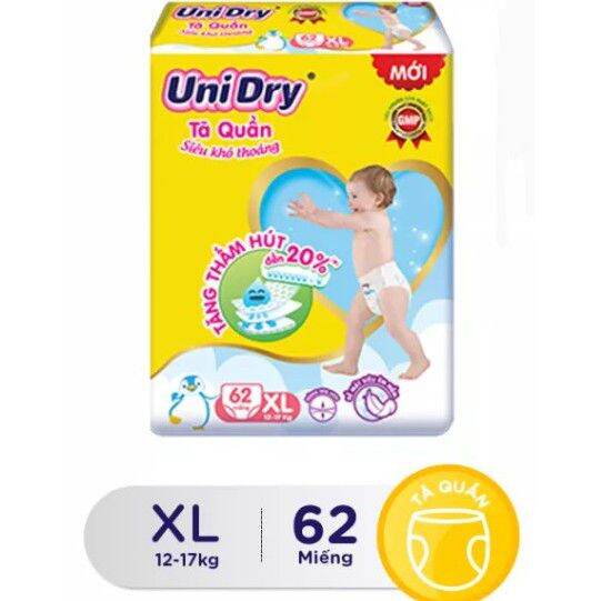 Tã quần unidry xl62 cho bé từ 12 - 17kg