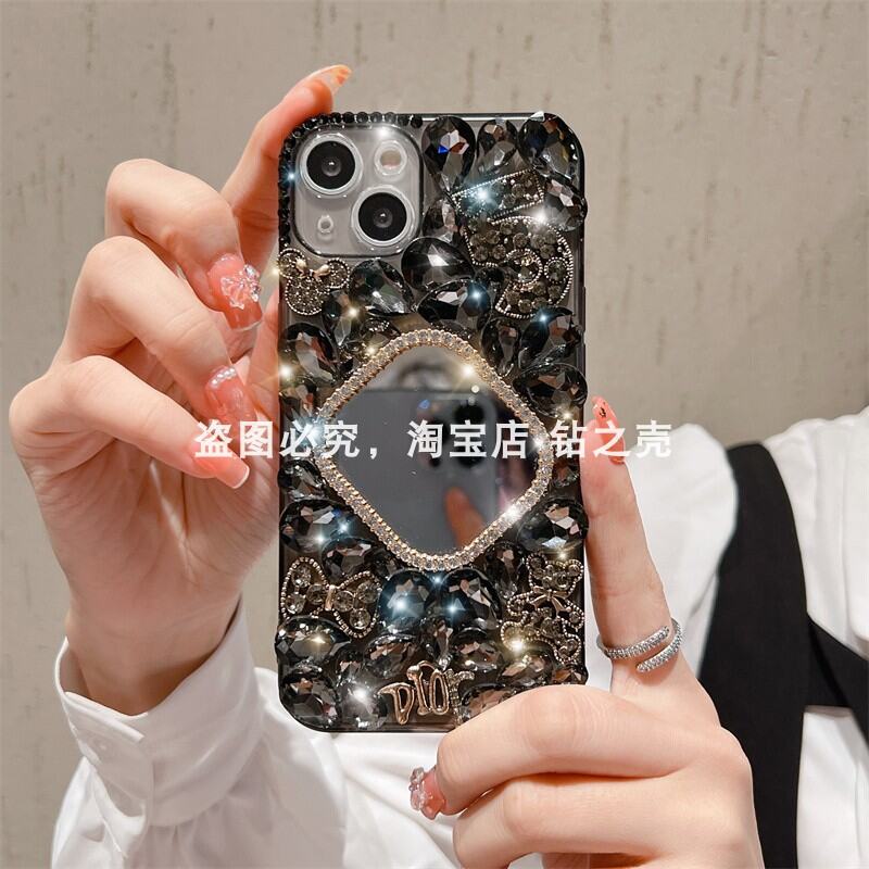 Ốp Điện Thoại Kim Cương Nhân Tạo Gấu Nhỏ Iphone14/15promax Ốp Bảo Vệ Gương Trái Tim 12 Dùng Cho Apple 13 Ốp Silicon Chống Rơi 11 Cảm Giác Cao Cấp Ốp Mềm Sáng Tạo Cá Tính XS Mẫu Mới Cho Nữ