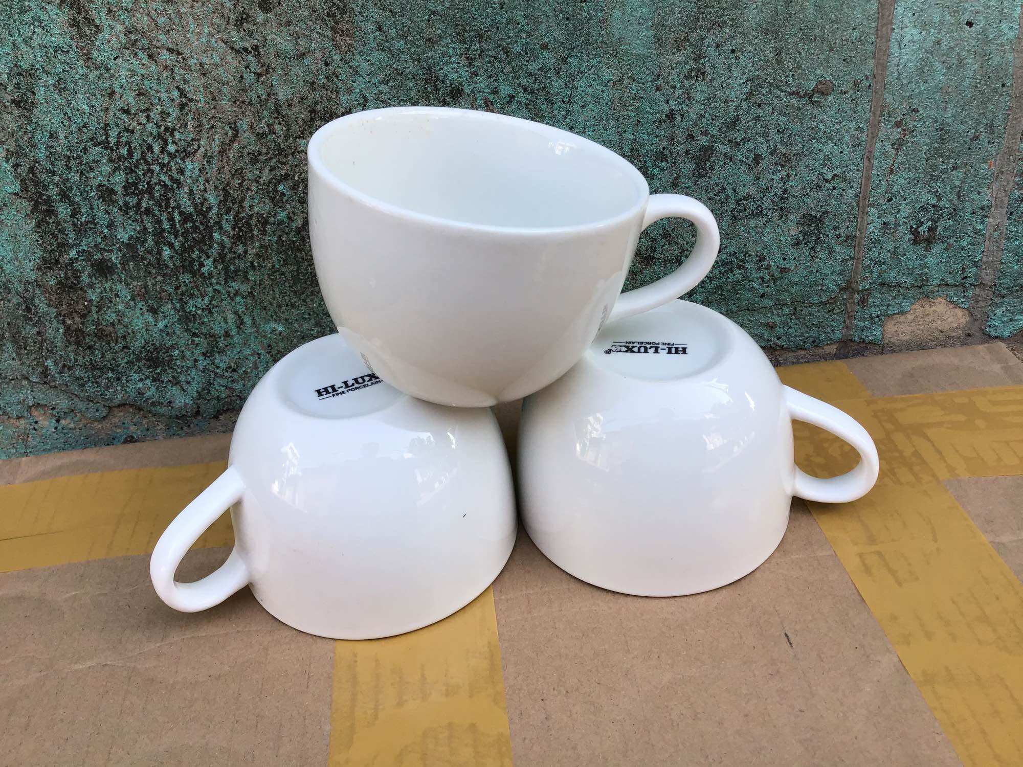 Combo 3 ly sứ trắng cao cấp 250ml - sieuchodaiphat