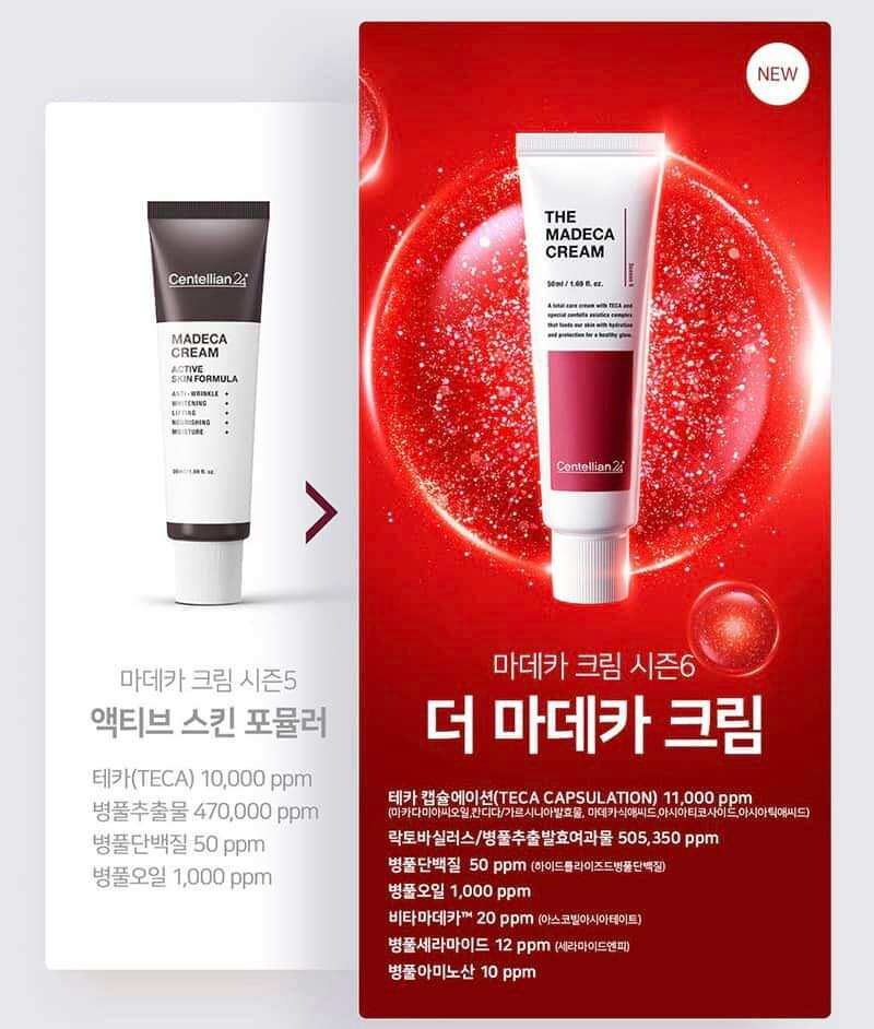 Kem dưỡng da Centellian 24+ Madeca cream Active Skin Formula 50ml chuẩn auth