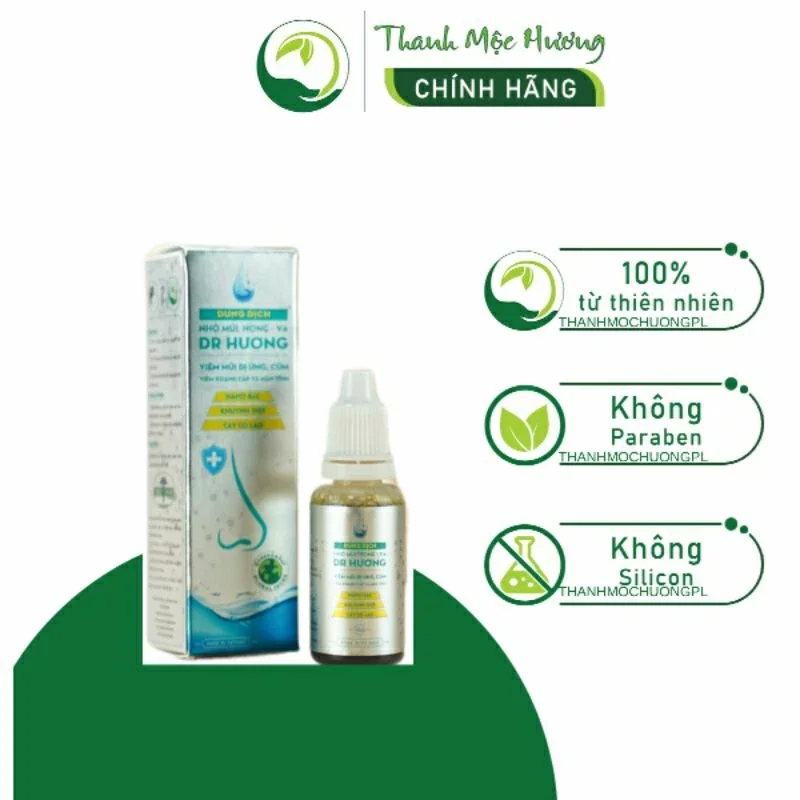 Dung dịch nhỏ xoang mũi họng thảo dược Thanh Mộc Hương 15ml